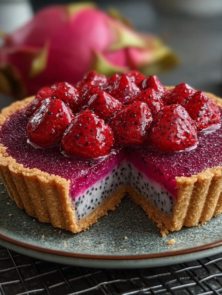 Vibrant Dragon Fruit Pie