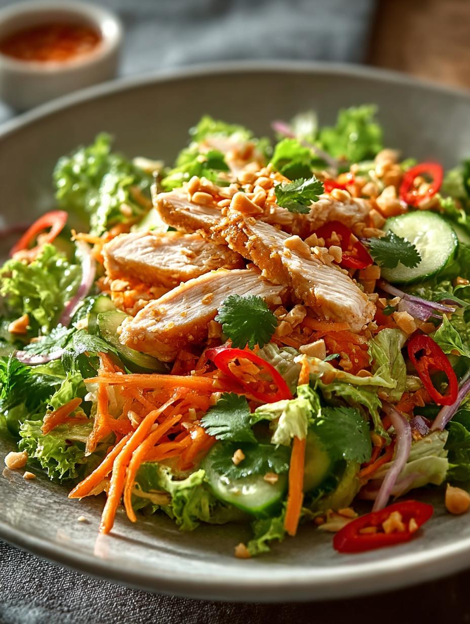 Zesty Asian Chicken Crunchy Salad for a Fresh Boost - Asian Chicken Crunchy Salad - main visual representation