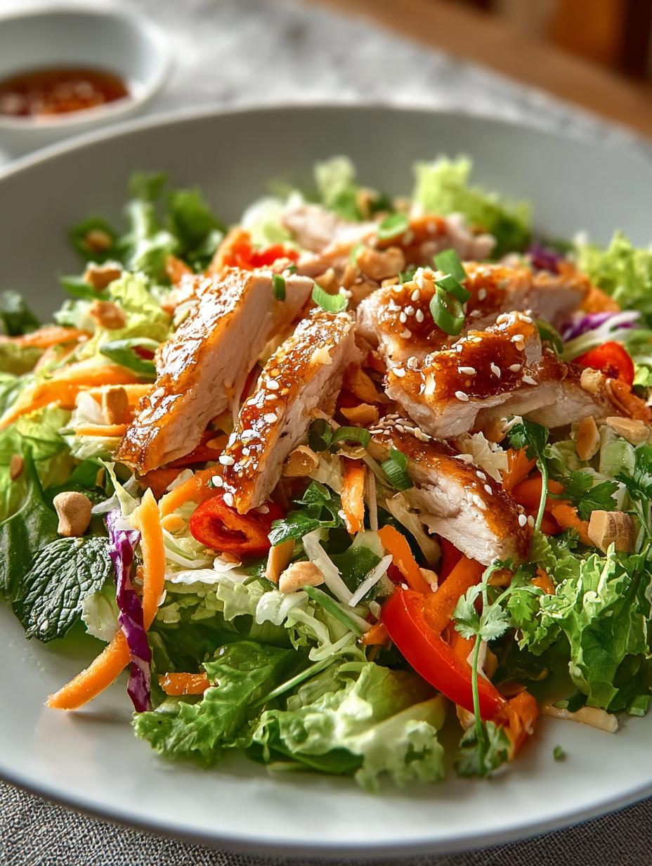 Zesty Asian Chicken Crunchy Salad for a Fresh Boost - Asian Chicken Crunchy Salad - additional detail