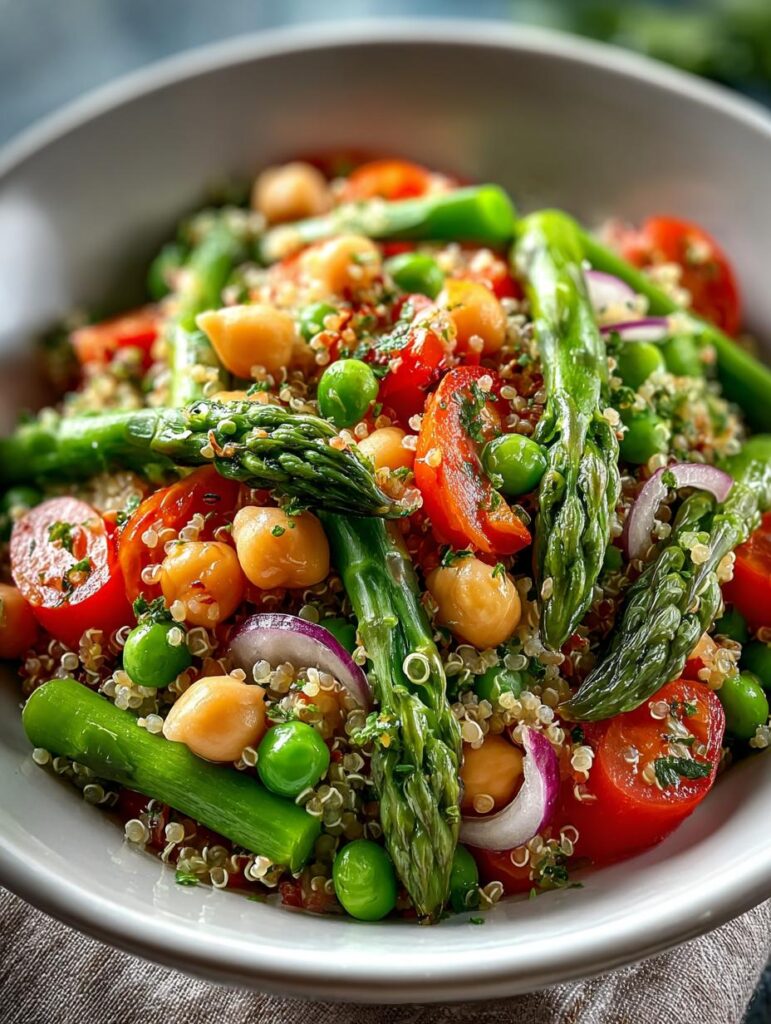 Asparagus Chickpea Quinoa Salad
