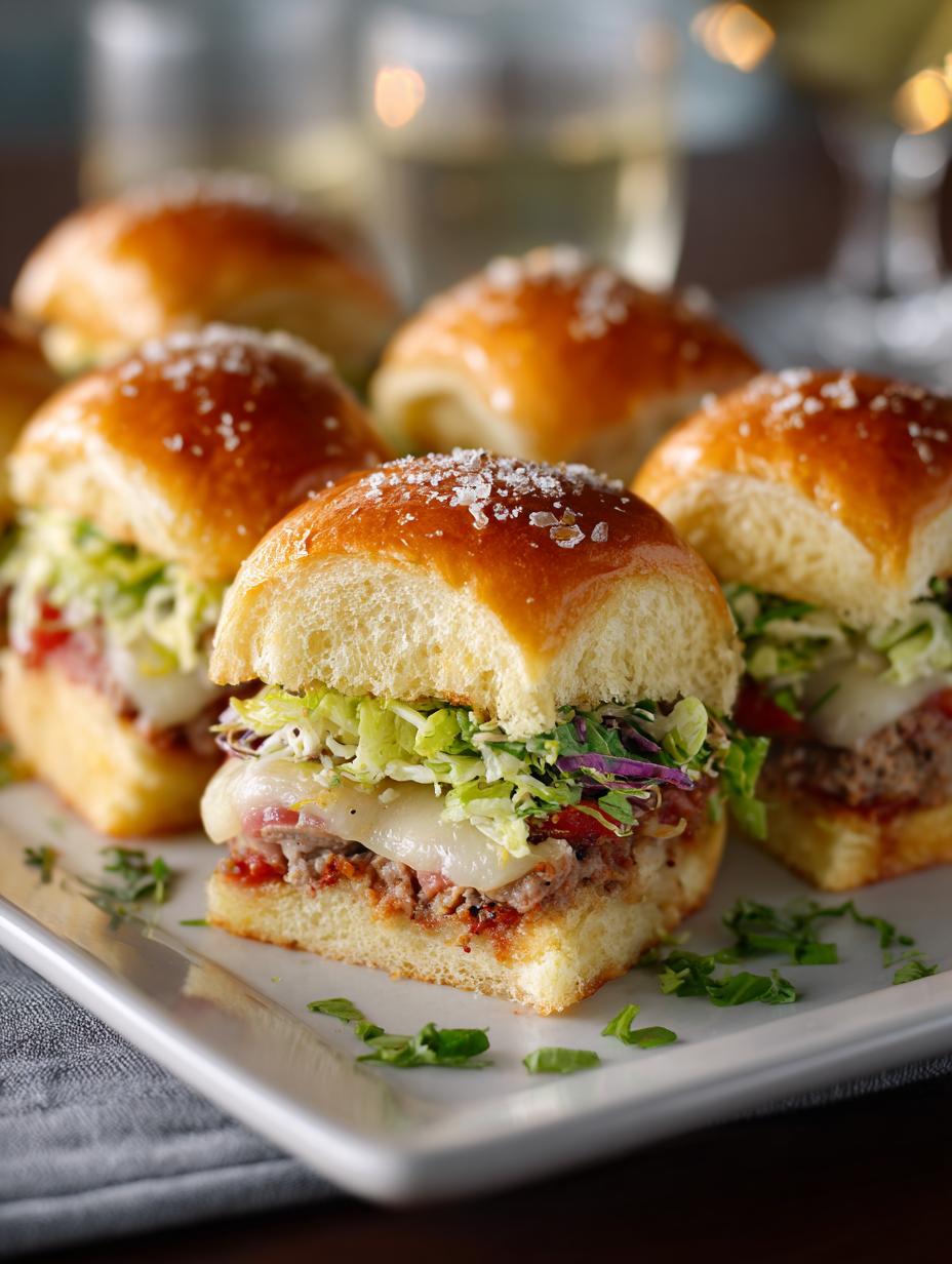 Baked Italian Grinder Sliders: 12 Cheesy Delightful Bites - Baked Italian Grinder Sliders - main visual representation