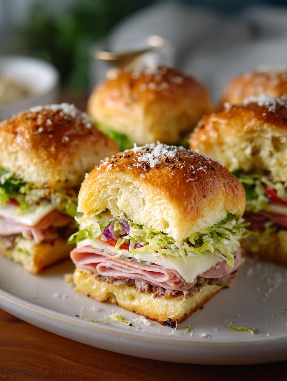 Baked Italian Grinder Sliders: 12 Cheesy Delightful Bites - Baked Italian Grinder Sliders - additional detail