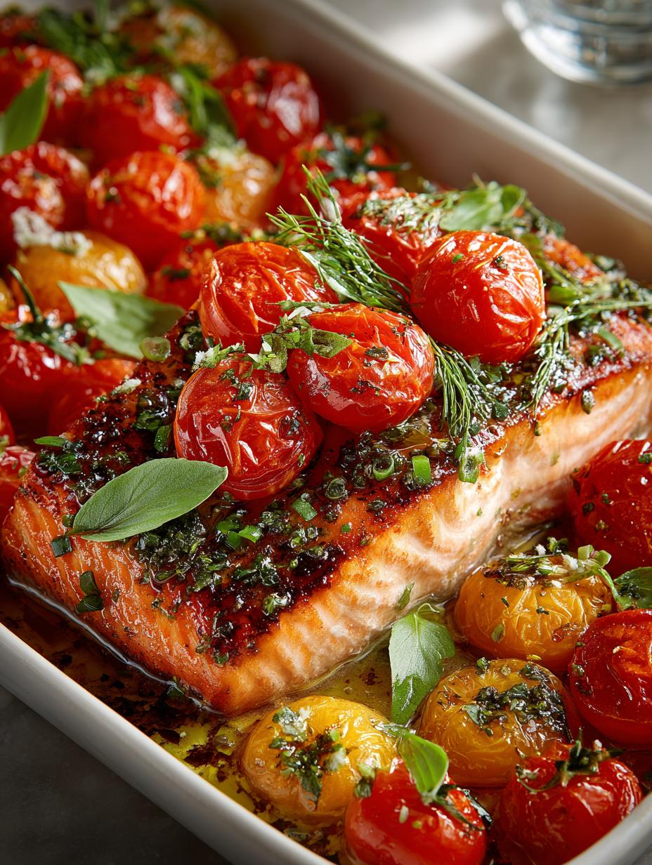 Baked Salmon Tomatoes: 30-Minute Mediterranean Delight - Baked Salmon Tomatoes - main visual representation