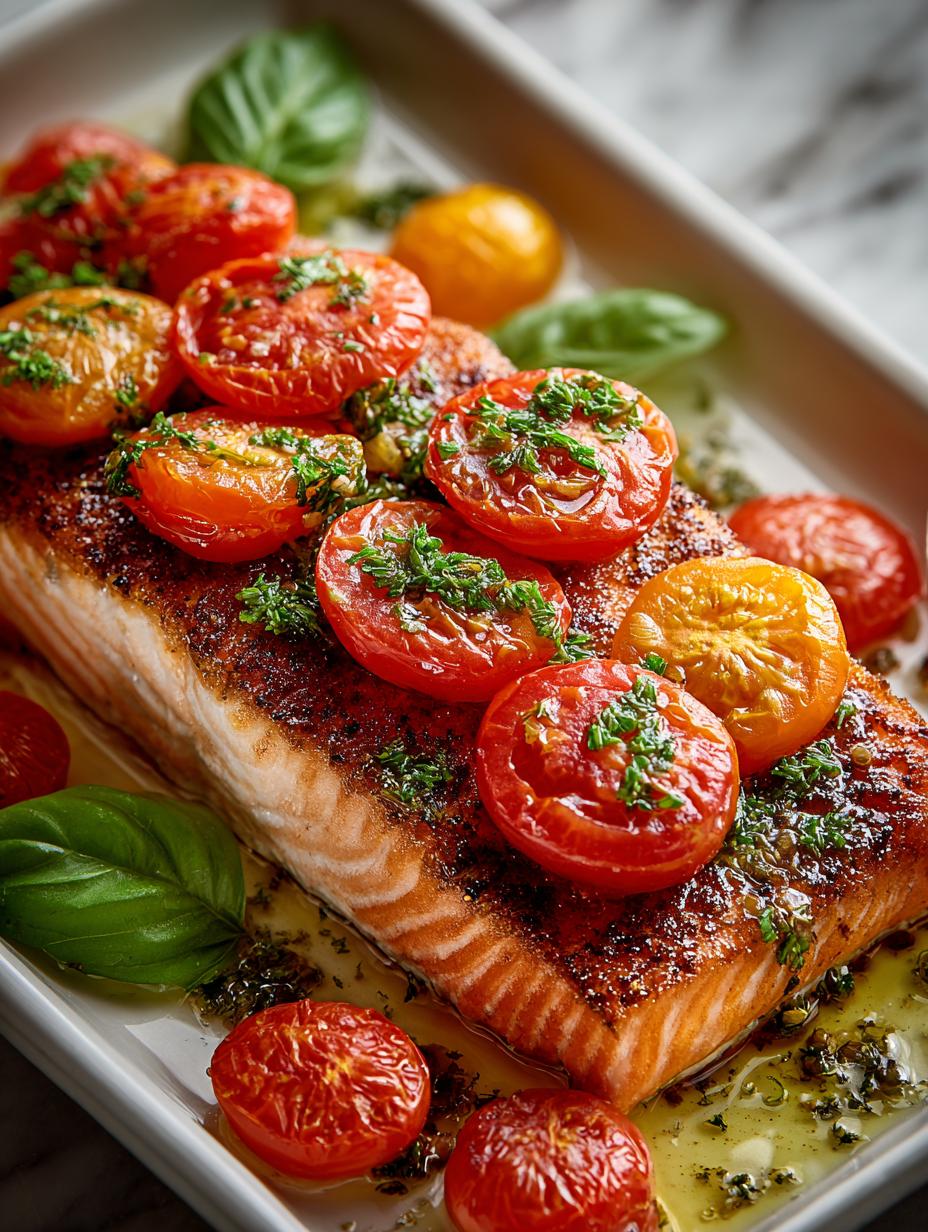 Home 3 Baked Salmon Tomatoes