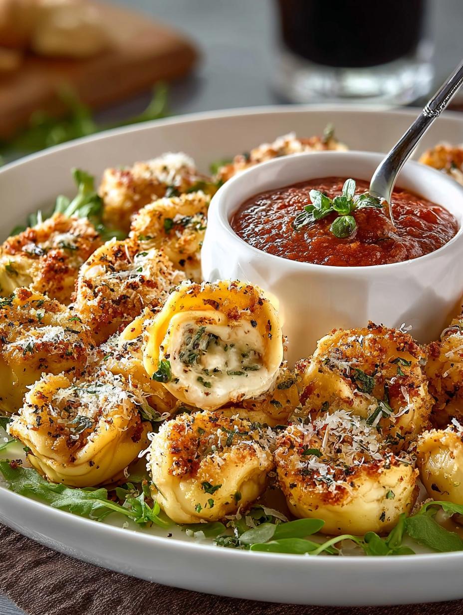 Baked Tortellini Bites with Crispy Cheesy Goodness - Baked Tortellini Bites with - main visual representation