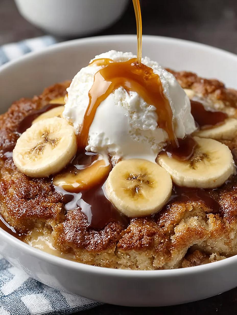 Banana Caramel Cobbler