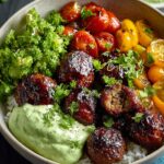 Barbecue Meatball Bowls with