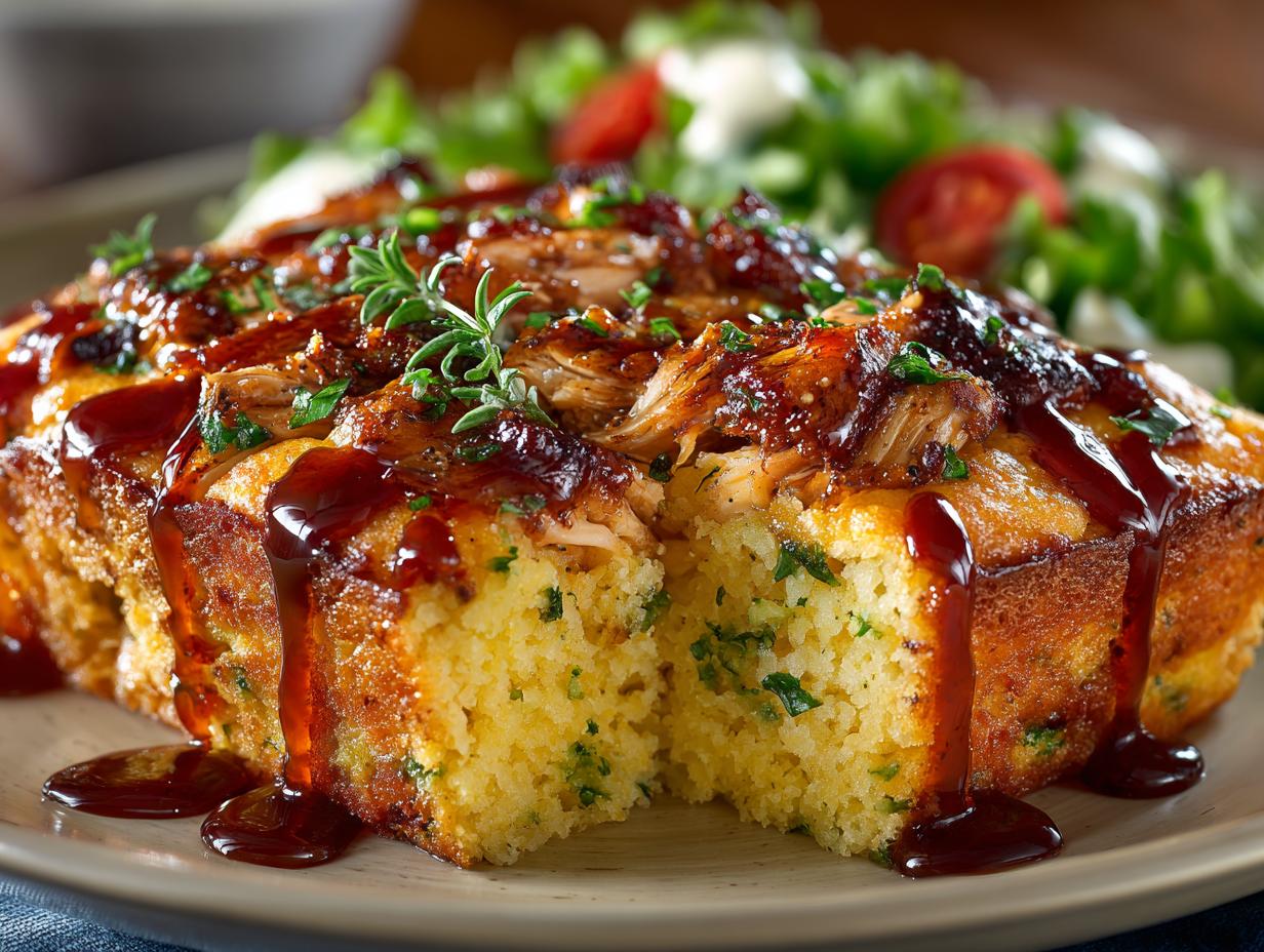 Bbq Chicken Cornbread Bake