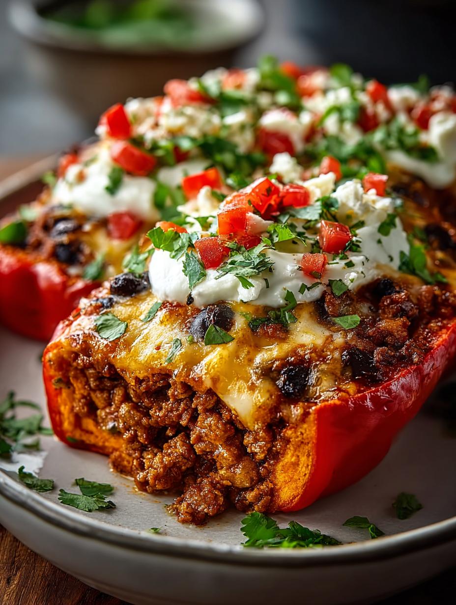 Delicious Beef Sweet Potato Enchilada Stuffed Peppers 6 Delicious Beef Sweet Potato Enchilada Stuffed Peppers - Beef Sweet Potato Enchilada - additional detail