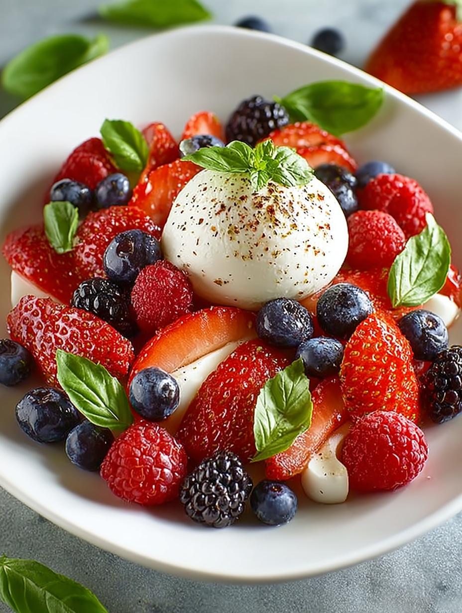 Berry Caprese Salad: 7 Ways to Brighten Your Summer - Berry Caprese Salad - additional detail