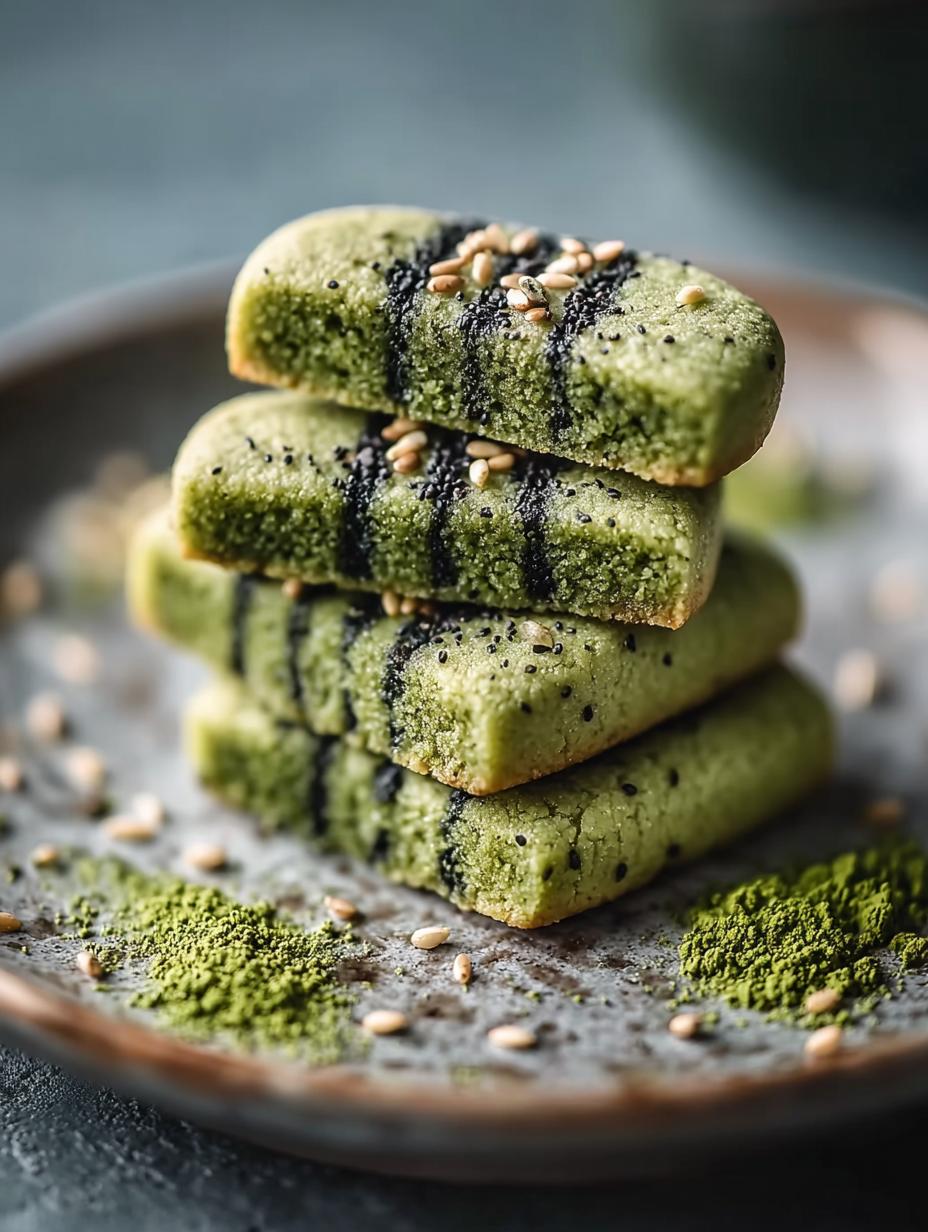 Black Sesame Matcha Cookie Sticks: A Delicious Delight 5 Black Sesame Matcha Cookie Sticks: A Delicious Delight - Black Sesame Matcha Cookie - main visual representation