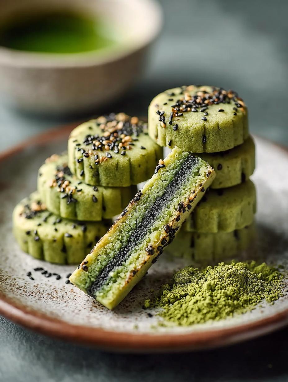 Black Sesame Matcha Cookie Sticks: A Delicious Delight 6 Black Sesame Matcha Cookie Sticks: A Delicious Delight - Black Sesame Matcha Cookie - additional detail