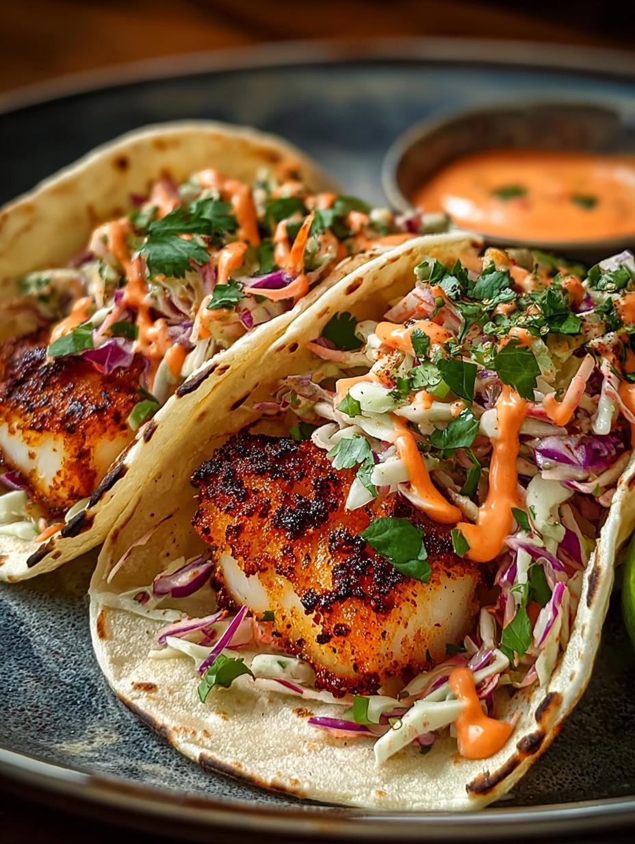 Blackened Fish Tacos with