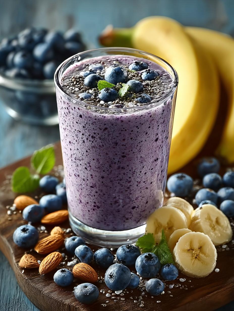 Delicious Blueberry Banana Smoothie for a Healthy Boost - Blueberry Banana Smoothie - main visual representation