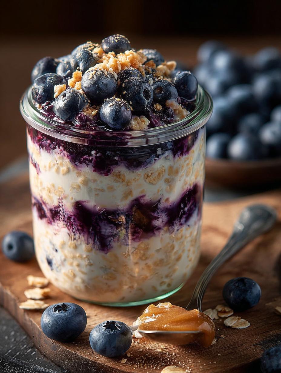 Delicious Blueberry Cheesecake Overnight Oats Recipe - Blueberry Cheesecake Overnight Oats - main visual representation