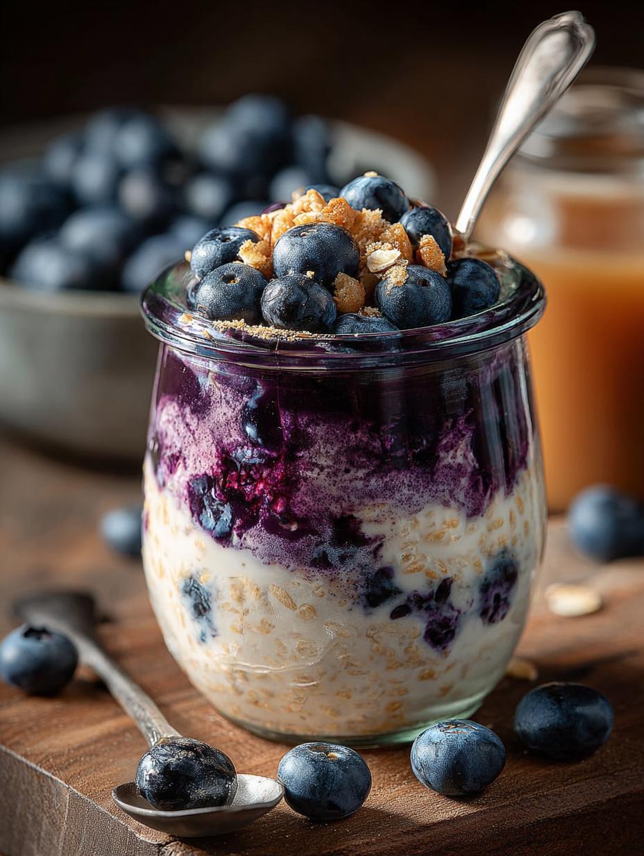 Delicious Blueberry Cheesecake Overnight Oats Recipe - Blueberry Cheesecake Overnight Oats - additional detail