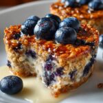 Blueberry Yogurt Baked Oatmeal