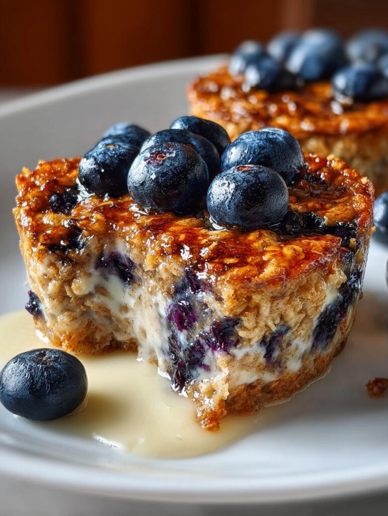 Blueberry Yogurt Baked Oatmeal