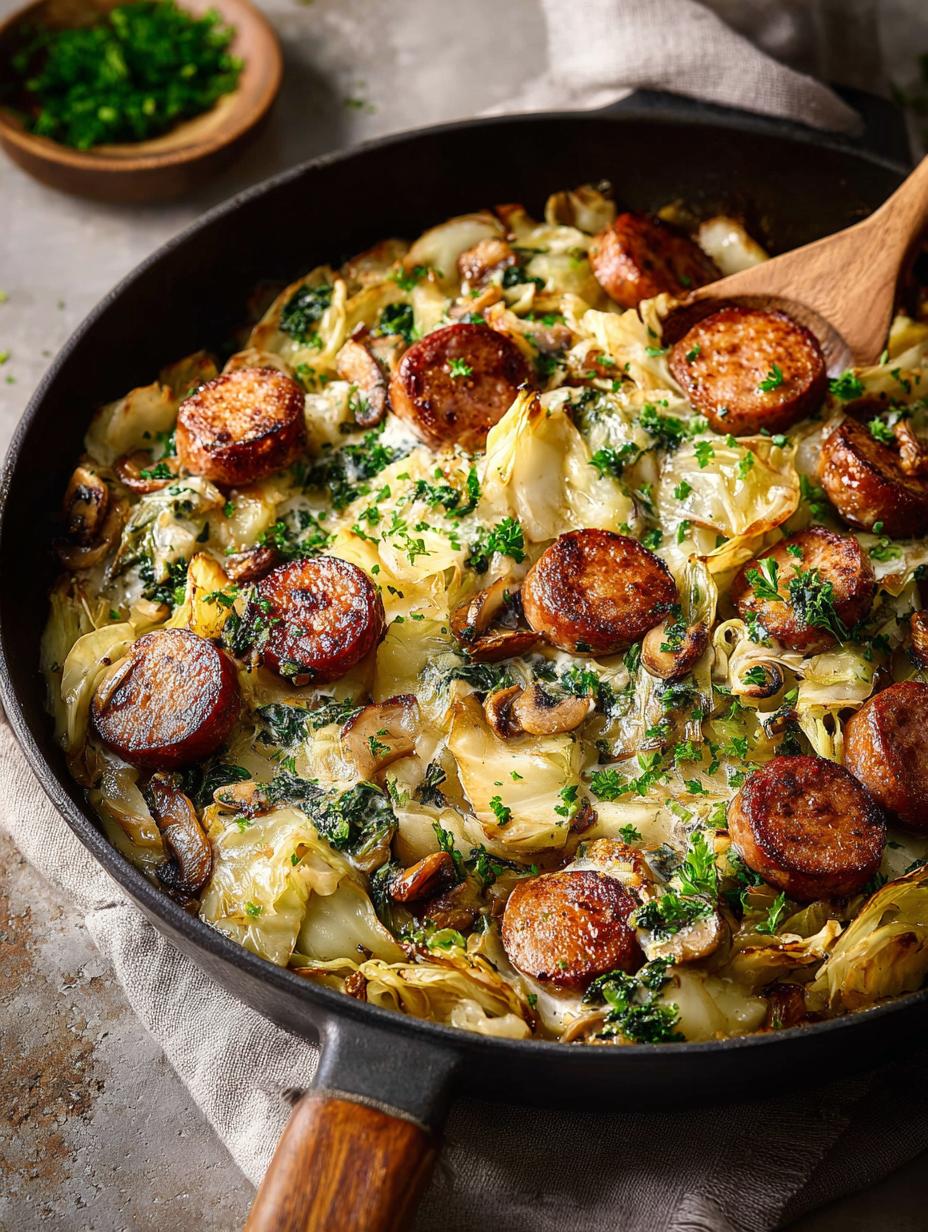 Delicious Cabbage Sausage Skillet in 25 Minutes - Cabbage Sausage Skillet - additional detail