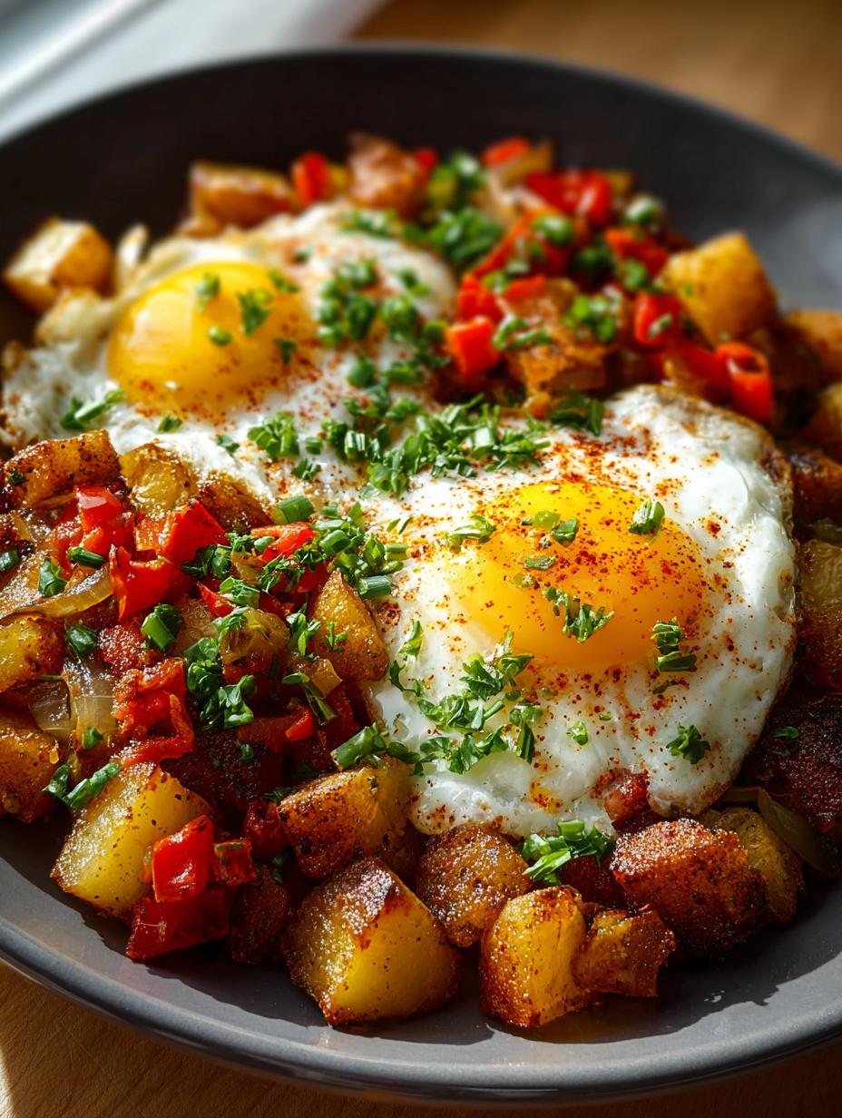 Delicious Cajun Potato Breakfast Hash with Eggs - Cajun Potato Breakfast Hash - additional detail