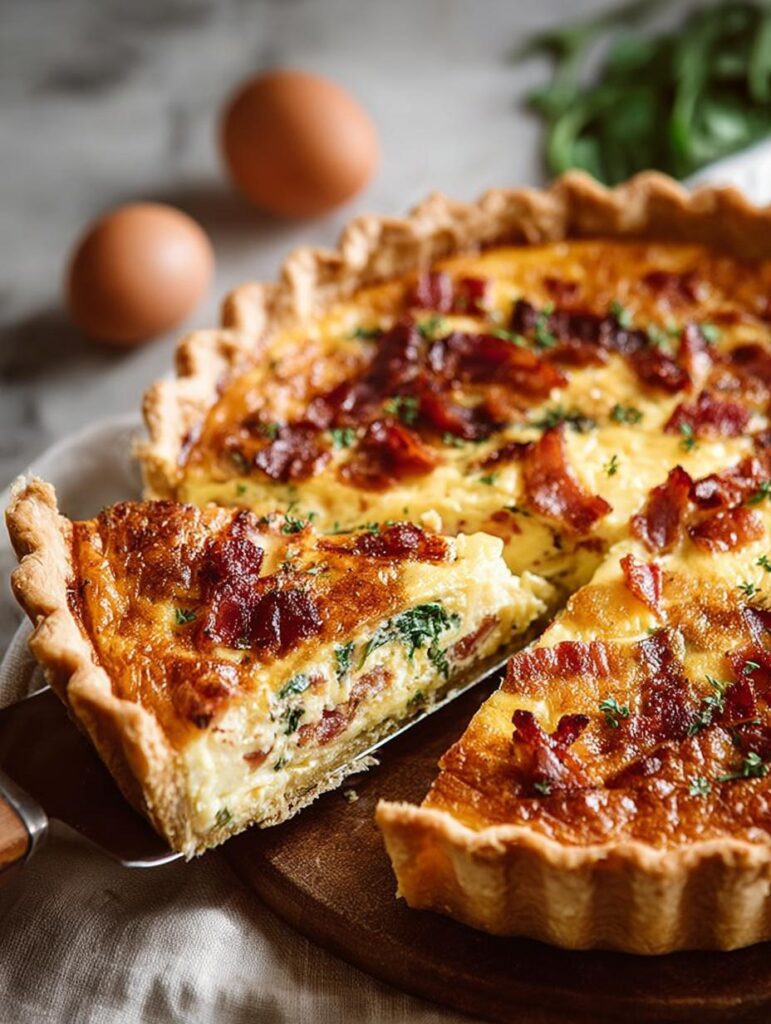Cheese Bacon Breakfast Quiche