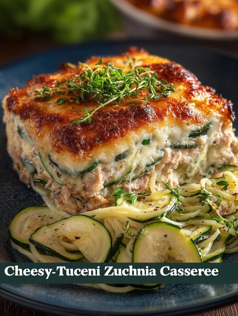 Cheesy Tuna Zucchini Casserole