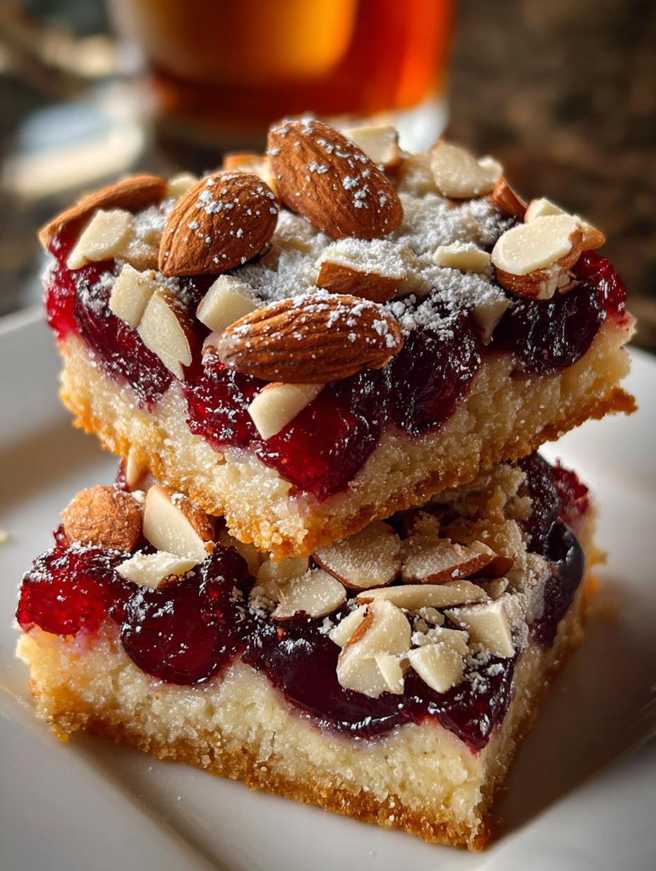 Cherry Almond Dessert Bars You Need Right Now - Cherry Almond Dessert Bars - additional detail
