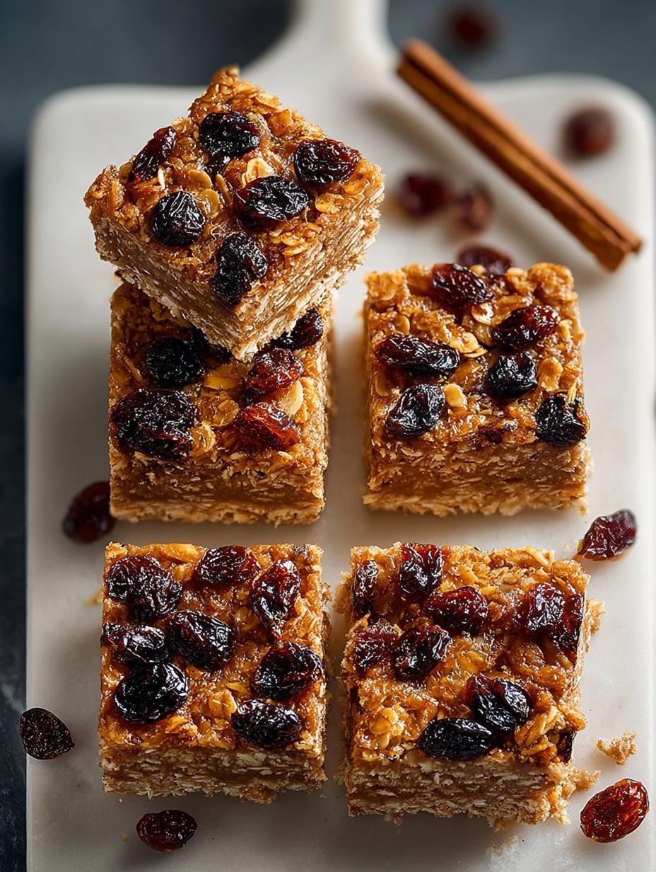 Chewy Oatmeal Raisin Bars: 12 Irresistible Treats - Chewy Oatmeal Raisin Bars - main visual representation