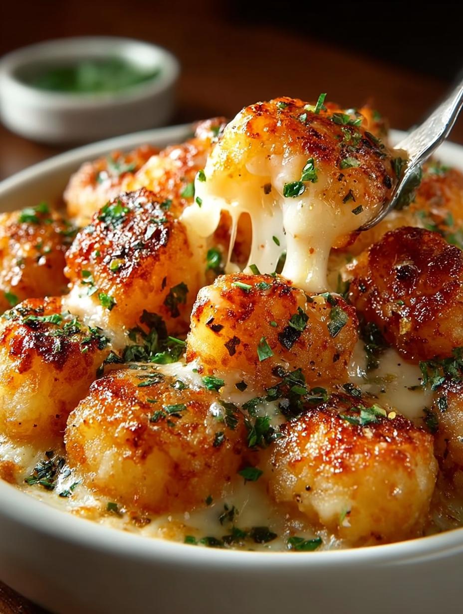 Chicken Alfredo Tater Tot