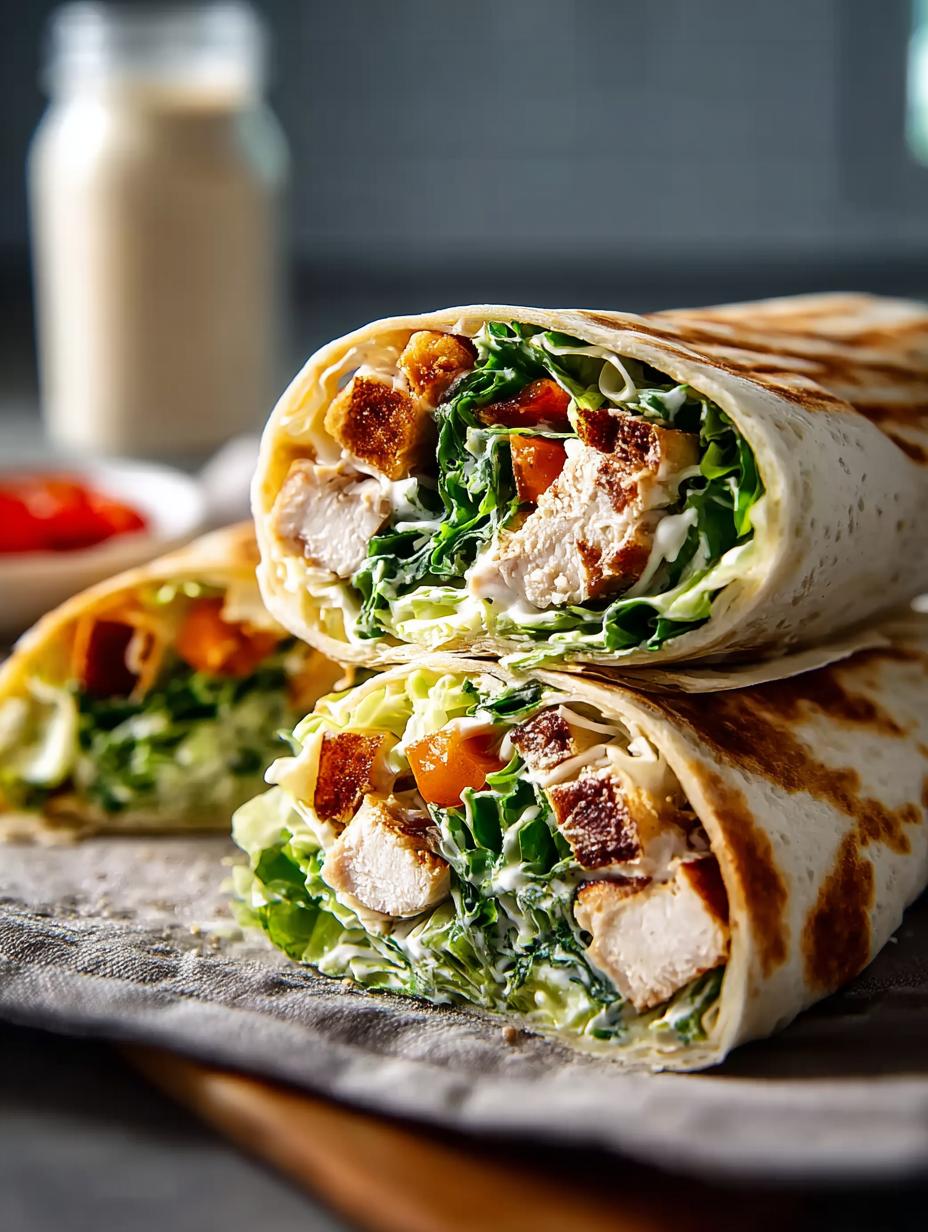 Delicious Chicken Caesar Wrap Recipe for Quick Meals - Chicken Caesar Wrap - main visual representation