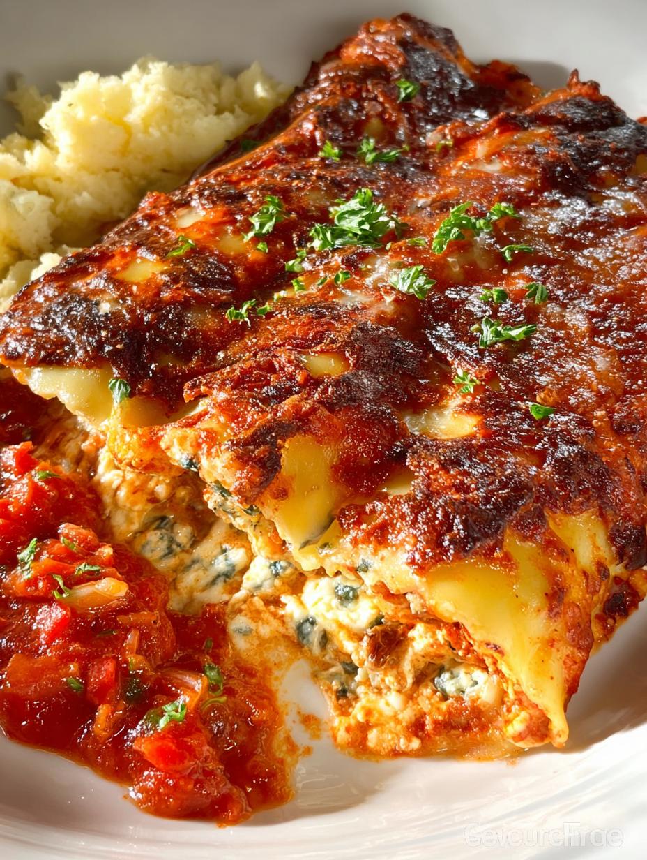 Delicious Chicken Spicy Marinara Manicotti Recipe - Chicken Spicy Marinara Manicotti - additional detail
