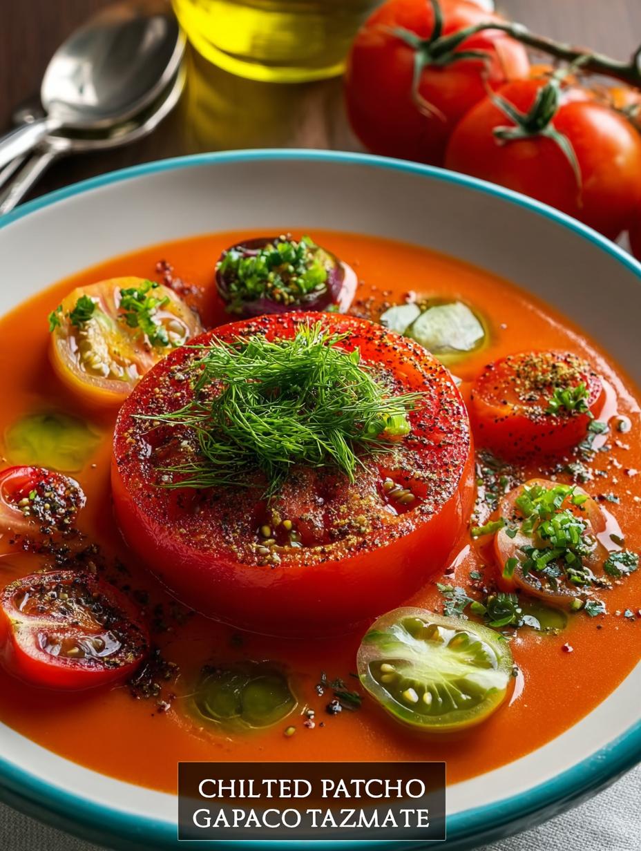 Delicious Chilled Tomato Gazpacho for Hot Days - Chilled Tomato Gazpacho - additional detail
