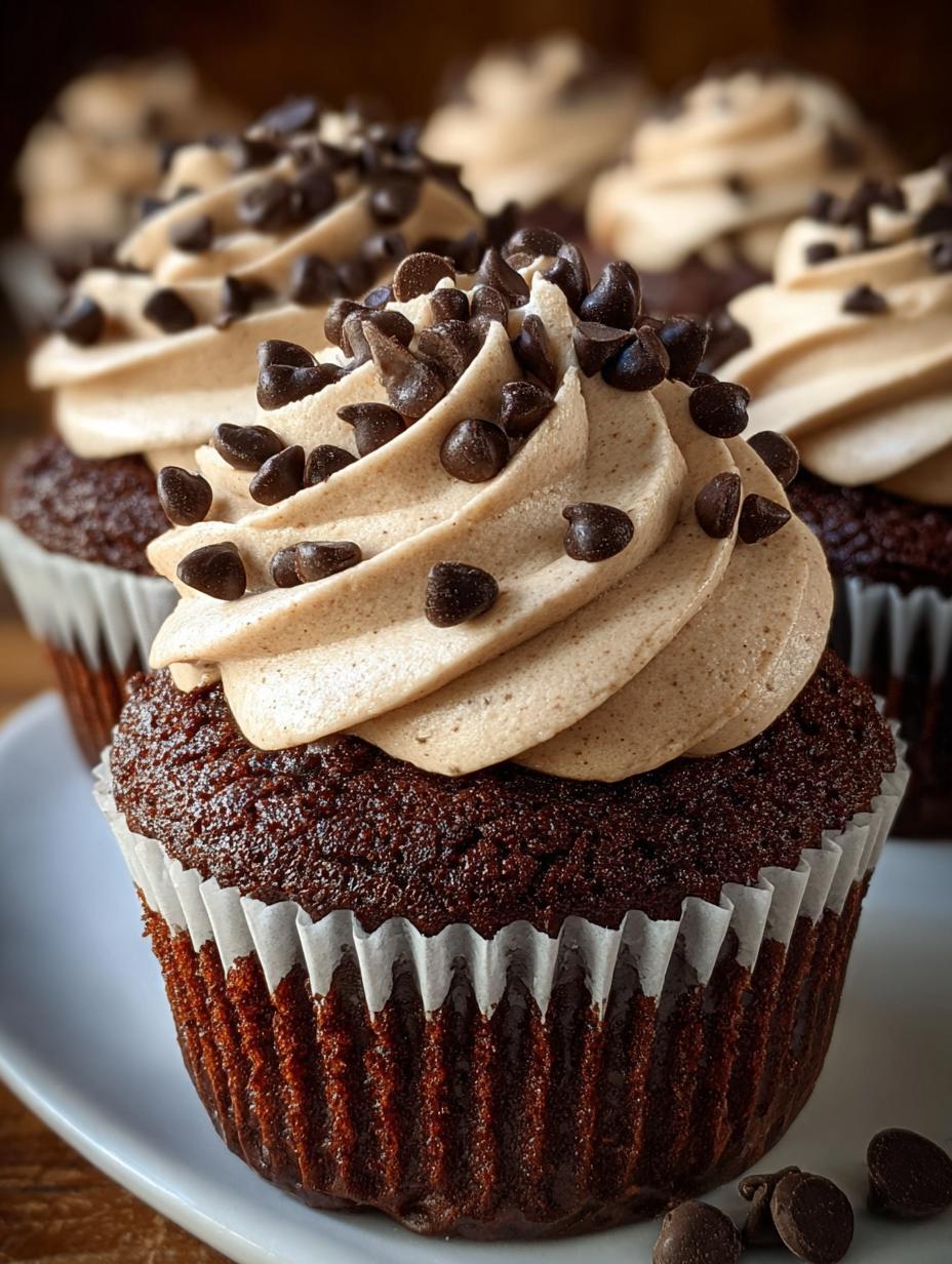 Chocolate Cookie Dough Cupcakes: 12 Irresistible Treats - Chocolate Cookie Dough Cupcakes - additional detail