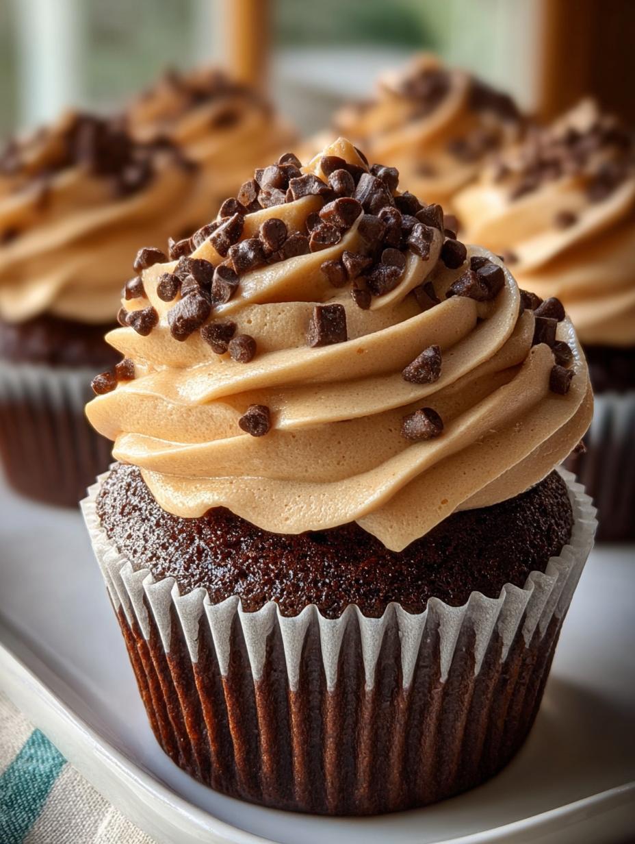 Chocolate Cookie Dough Cupcakes