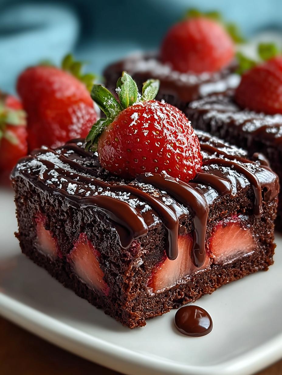 Chocolate Covered Strawberry Brownies: 5 Layers of Delight - Chocolate Covered Strawberry Brownies - main visual representation