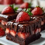 Chocolate Covered Strawberry Brownies