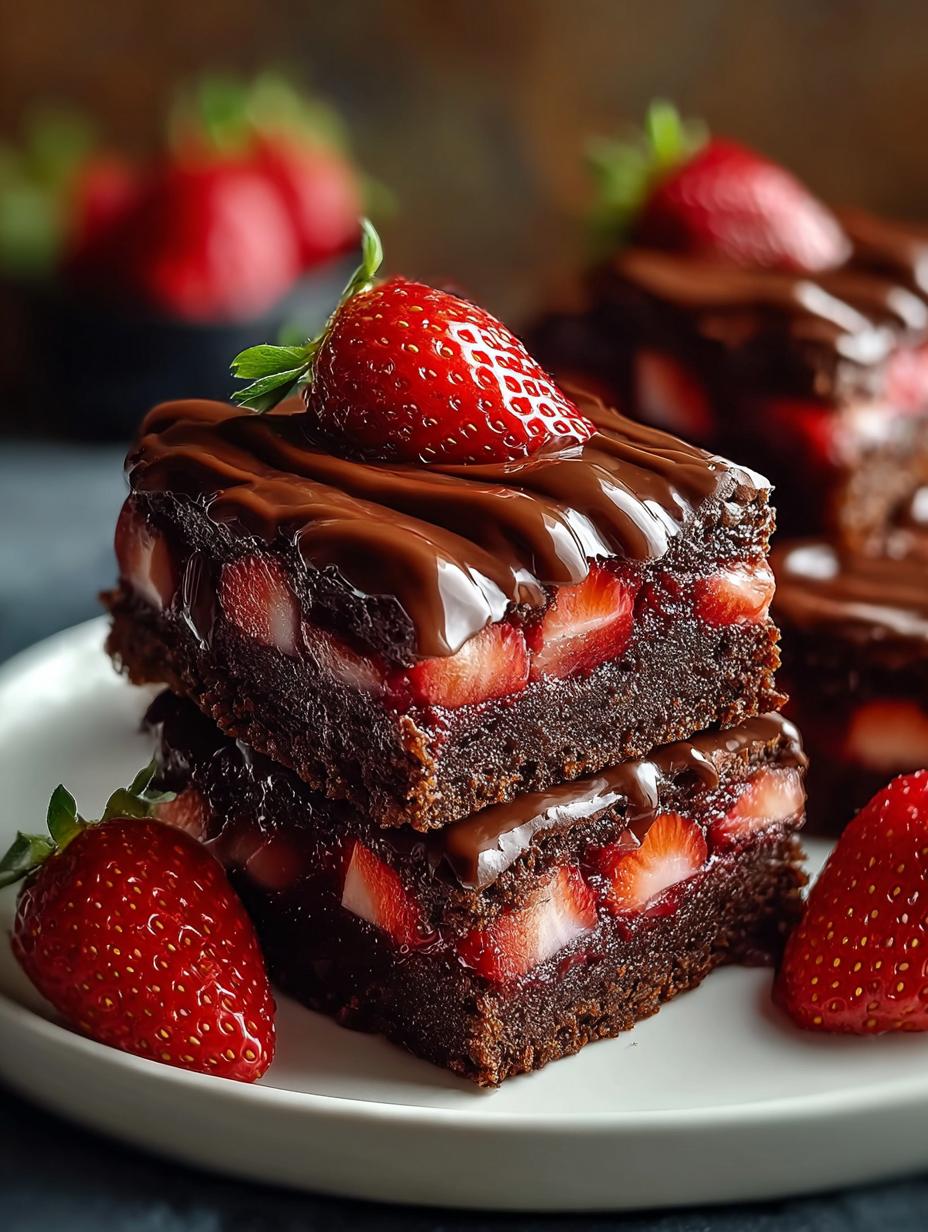 Chocolate Covered Strawberry Brownies: 5 Layers of Delight - Chocolate Covered Strawberry Brownies - additional detail