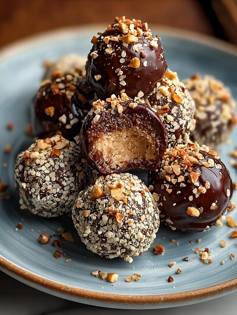 Chocolate Tahini Energy Balls: 12 Healthy Treats to Love - Chocolate Tahini Energy Balls - additional detail