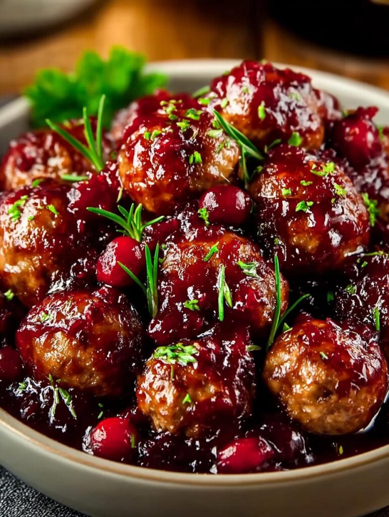 Christmas Cranberry Meatballs