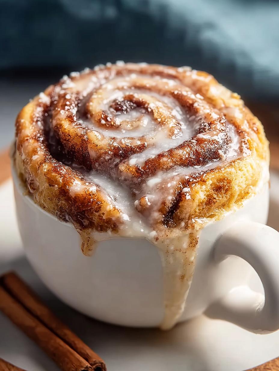 Irresistible Cinnamon Bun Mug Cake in Under 5 Minutes - Cinnamon Bun Mug Cake - additional detail