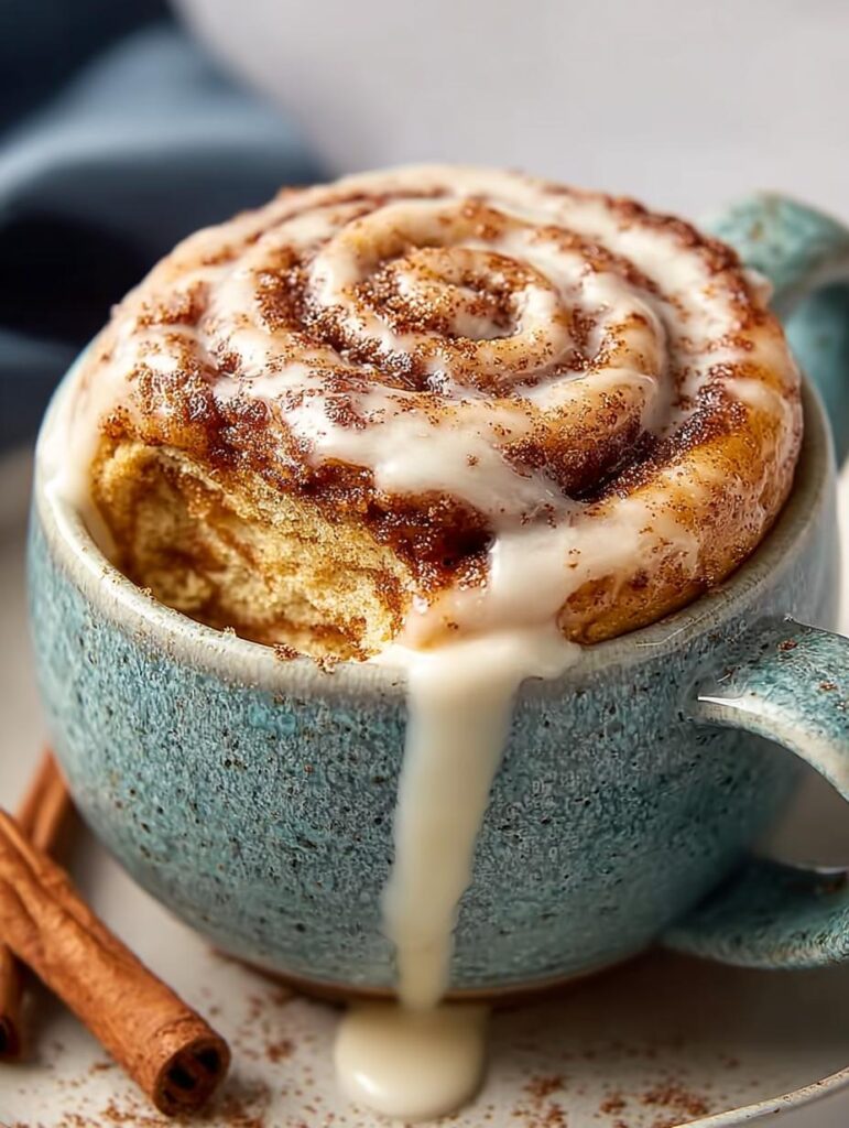 Cinnamon Bun Mug Cake