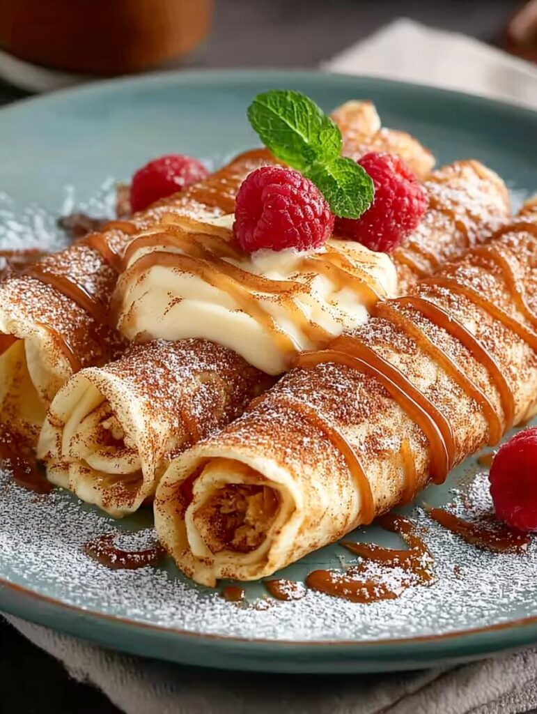 Cinnamon Roll Protein Crepes