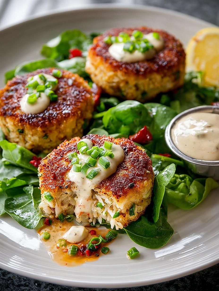 Crab Cakes with Spicy Lemon Yogurt Dip Recipe - Crab Cakes with Spicy - additional detail