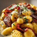 Creamy Beef Carbonara with