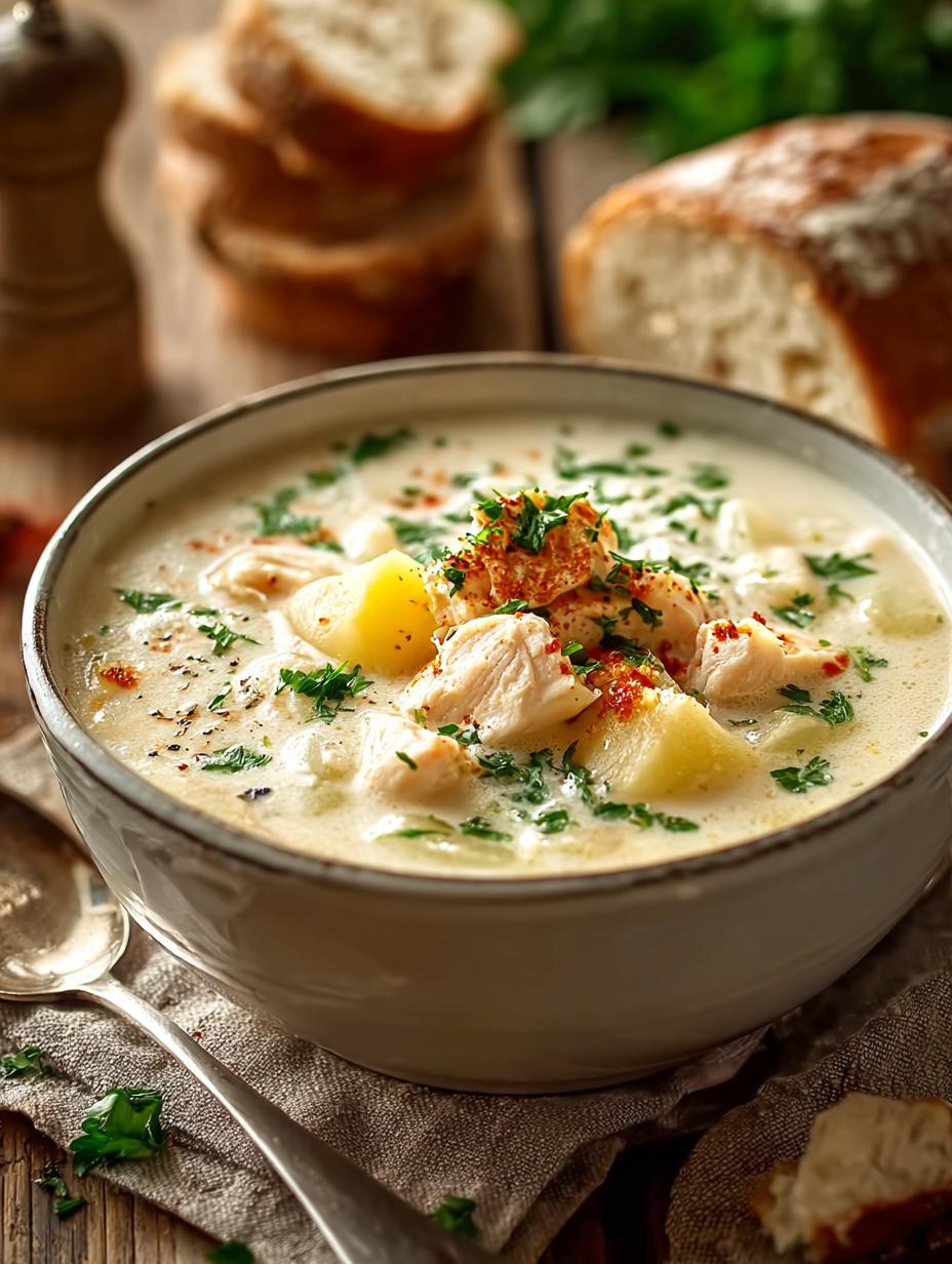 Delicious Creamy Chicken Potato Soup to Warm You Up 6 Delicious Creamy Chicken Potato Soup to Warm You Up - Creamy Chicken Potato Soup - additional detail