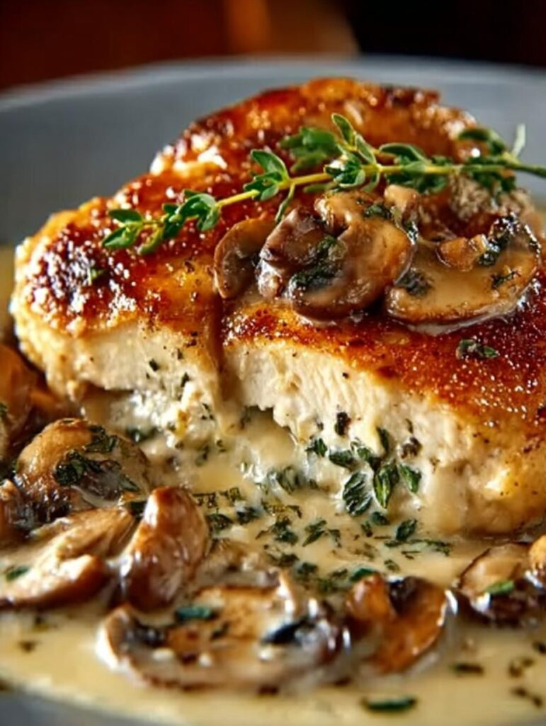 Creamy Mushroom Asiago Chicken