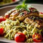 Creamy Pesto Chicken Orzo