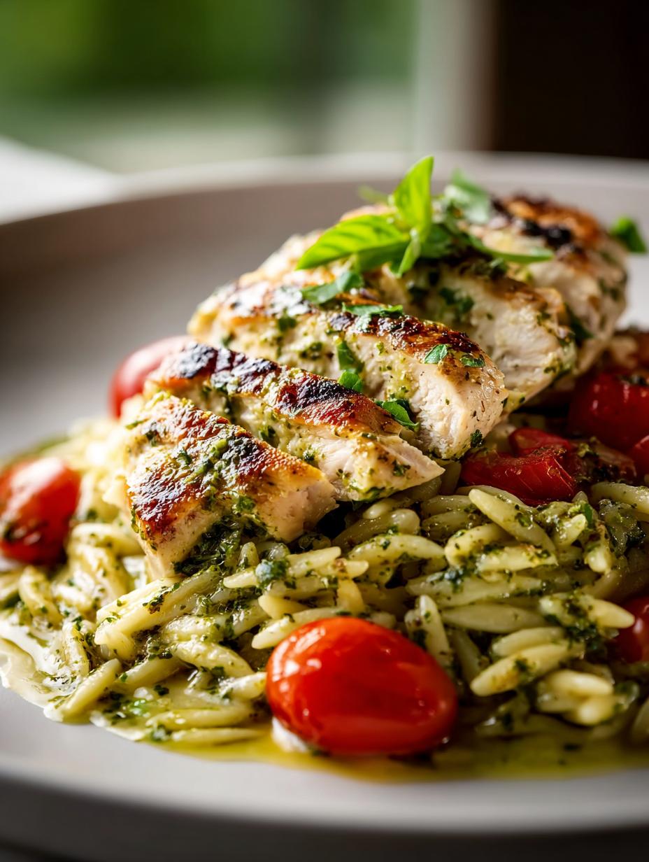 Creamy Pesto Chicken Orzo: 30-Minute Comfort Food Delight - Creamy Pesto Chicken Orzo - additional detail