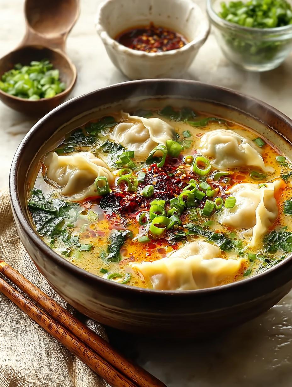 Cozy Creamy Potsticker Soup for Ultimate Comfort - Creamy Potsticker Soup - additional detail