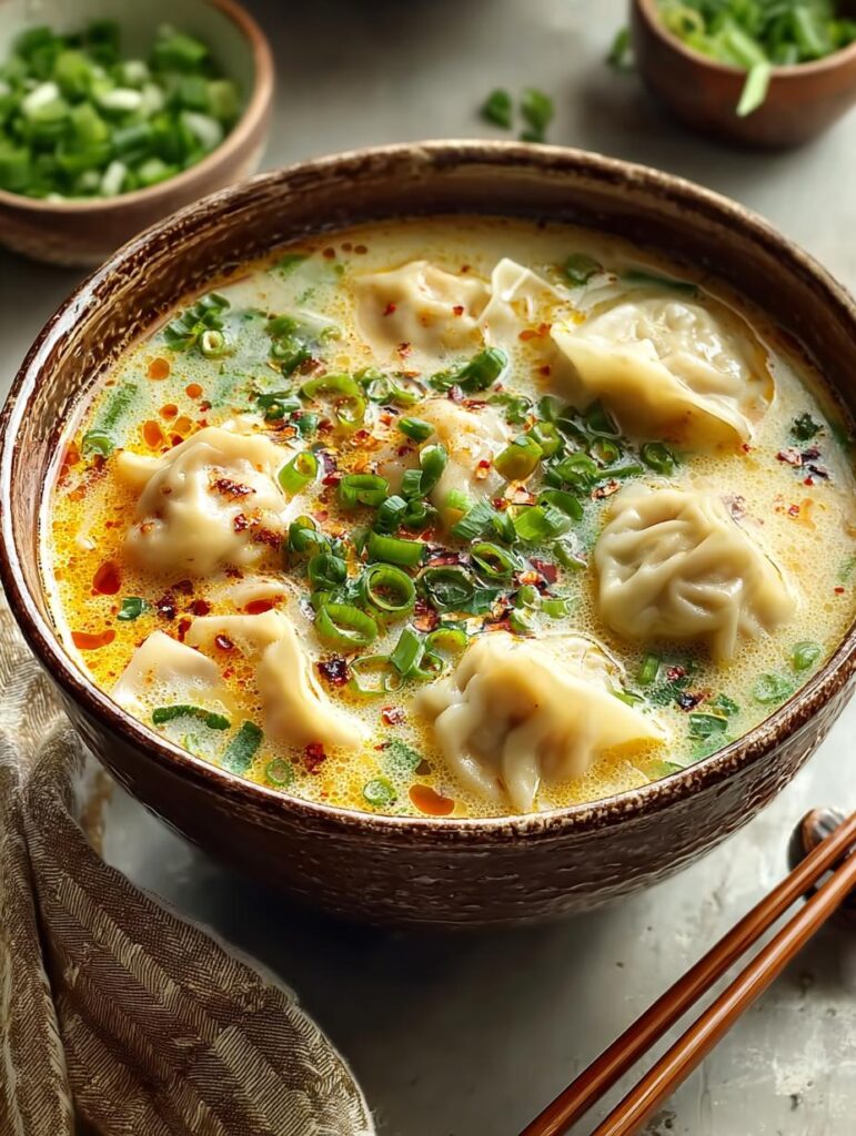 Creamy Potsticker Soup